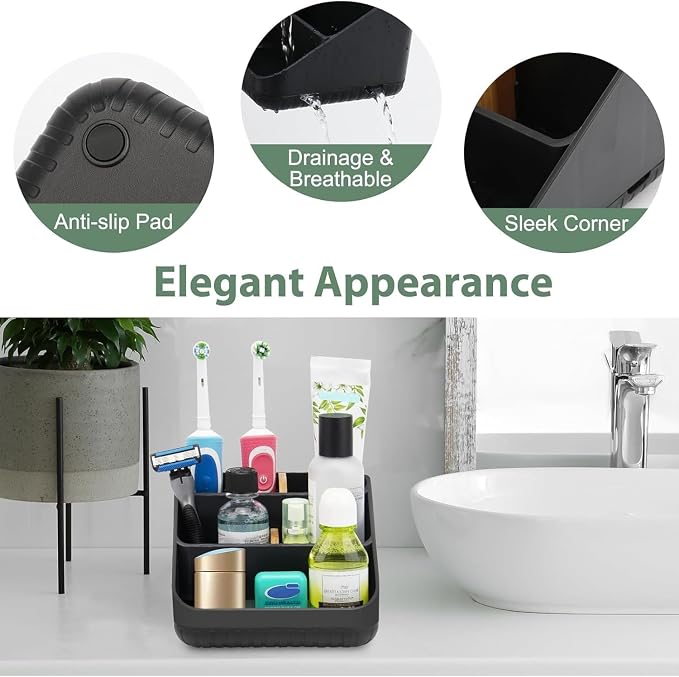 Toothbrush Holders for Bathrooms, 6 Slots, Detachable for Easy Clean, - Image 5