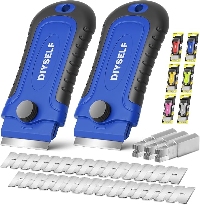 DIYSELF 2 Pack Razor Blade Scraper Tools by DIYSELF