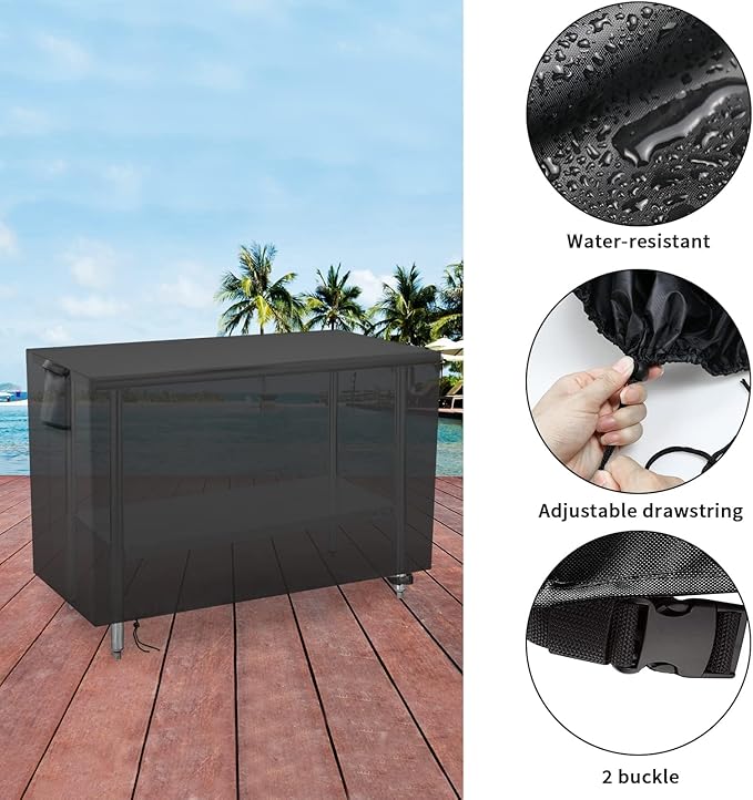 Outdoor Prep Table Cover 36 Inch,Waterproof Fadeproof UV Resistant Patio Stainless Steel Metal BBQ Table Cover All Season Protection for Outdoor Table - 36 x 30 x 35 Inch