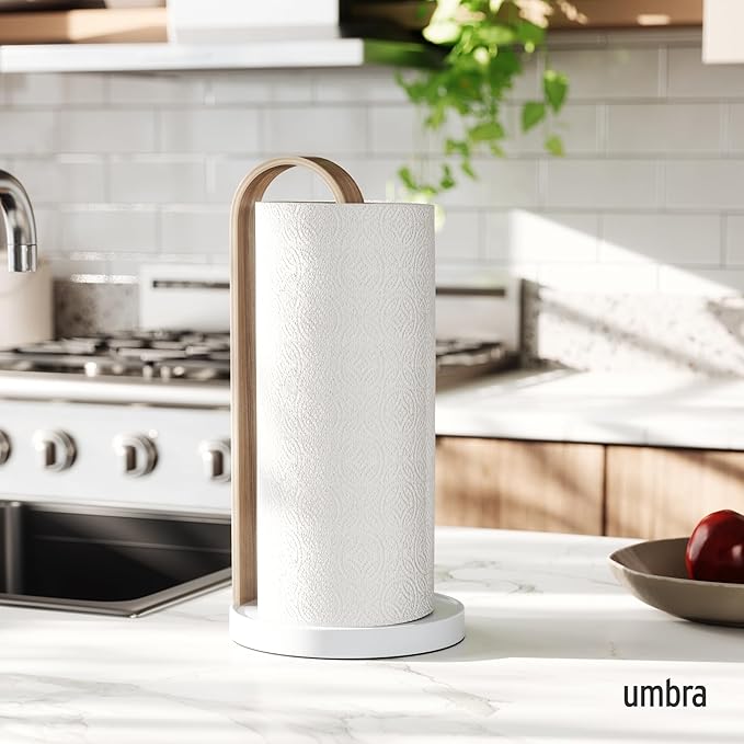 Umbra Bellwood Paper Towel Holder, Wooden - Image 2