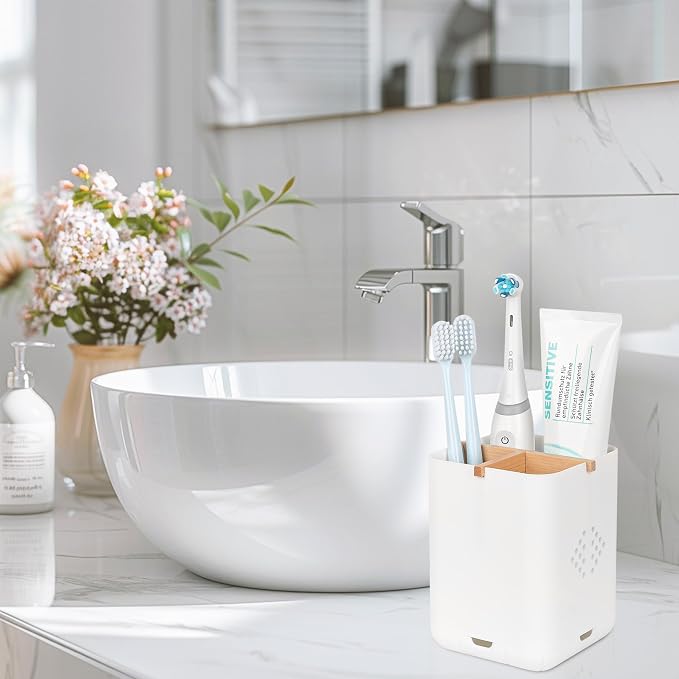 Toothbrush Holders for Bathrooms, Electric Toothbrush Holder, 3 Slot Vanity - Image 5