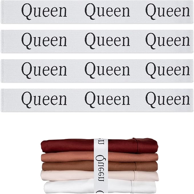 4PCS Bed Sheet Organizer Bands, Storage Labels and Sheet Keepers by QoeCycth