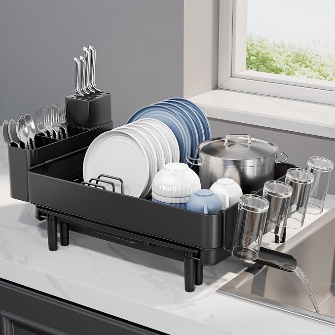 Urackify Expandable Dish Drying Rack, Stainless Steel, Large Capacity | - Image 8