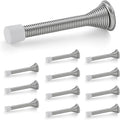 Ravinte Door Stoppers, 12 Pack Satin Nickel Spring Door Stops | Stoppers by Ravinte