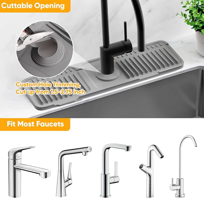 17.7'' Faucet Mat for Kitchen Sink Splash Guard Folding Kitchen Sink Faucet Mat - Image 7