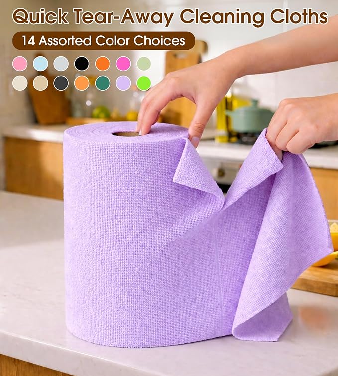 KitchLife Microfiber Cleaning Cloth Roll, 100 Pack - Image 9