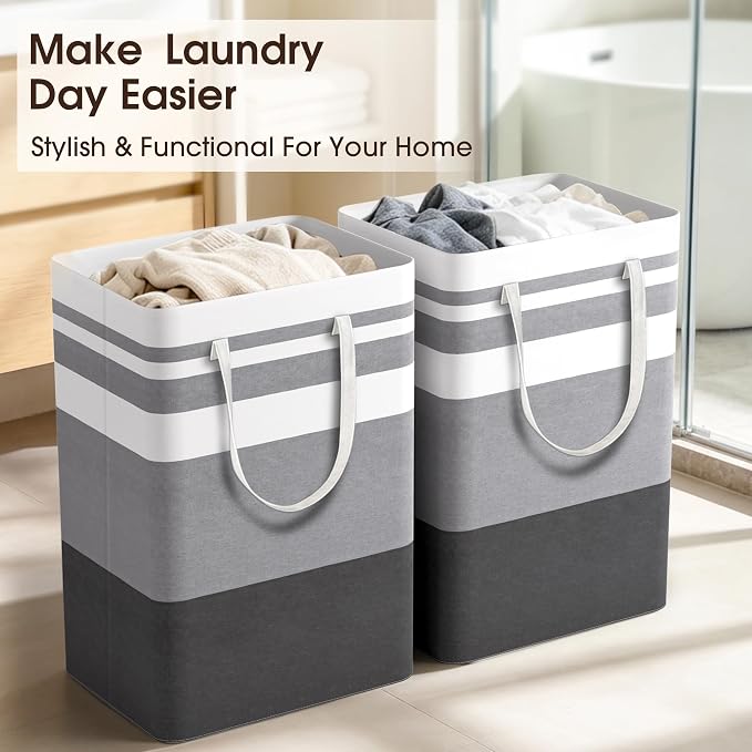 HomeHacks 2 Pack Large Laundry Baskets, Laundry Hampers Bags | Waterproof - Image 7
