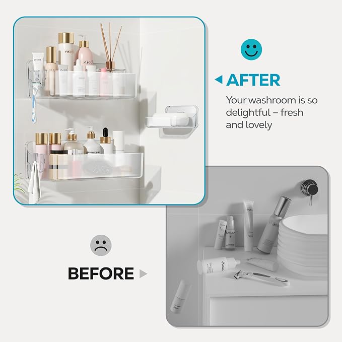 Nieifi Adhesive Shower Shelves, 3 Pieces - Image 8