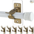 6-Pack No Drill Needed Curtain Rod Holders Brackets, Adhesive Holder Hooks | by Antimbee