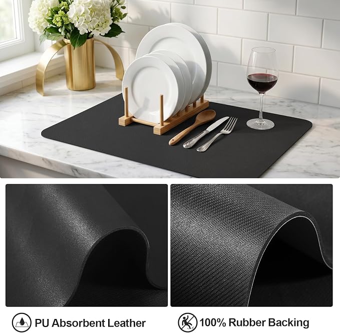 Ecotrim - Dish Drying Mat for Kitchen Counter | Coffee Bar Mat for Countertops - Image 4