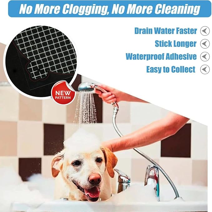 35 Pack Hair Catcher Shower Drain Disposable Mesh Stickers - Image 5