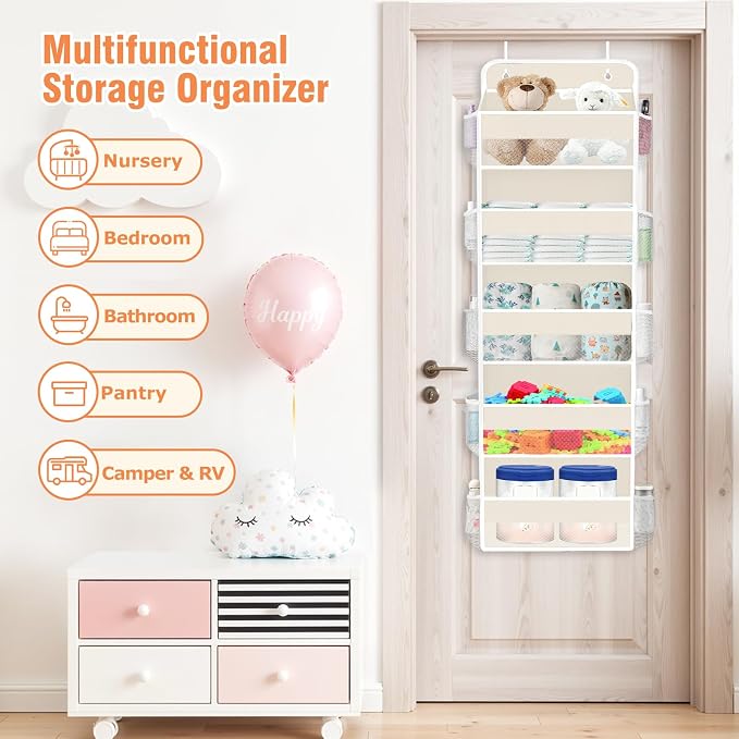 Over The Door Organizer Storage Large Capacity Hanging Bedroom Storage | 5 - Image 7