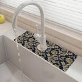 15" X 5.5" Kitchen Sink Splash Guard Faucet Mat Floral Flower Super Absorbent by Unknown