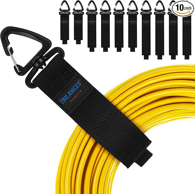 Trilancer Heavy Duty Storage Straps, Cord Organizer and Hanger | Hook-and-Loop by Trilancer