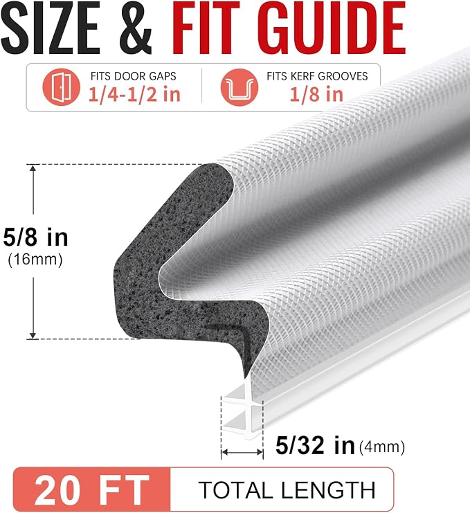 Litaibai Kerf Door Weather Stripping - Image 4