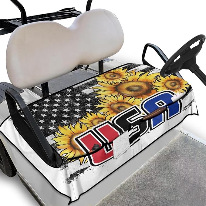 Golf Cart Seat Cover Cushion with Comfortable Microfiber Surface, Waterproof Layer and Secure Fit for Outdoor Golf Cart Use