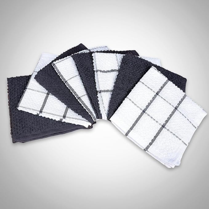AMOUR INFINI Cotton Kitchen Dish Cloths Set of 8 – Highly Absorbent, Super Soft - Image 4