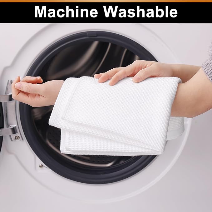Homaxy 100% Cotton Waffle Weave Kitchen Towels, 4 Pack - Image 5