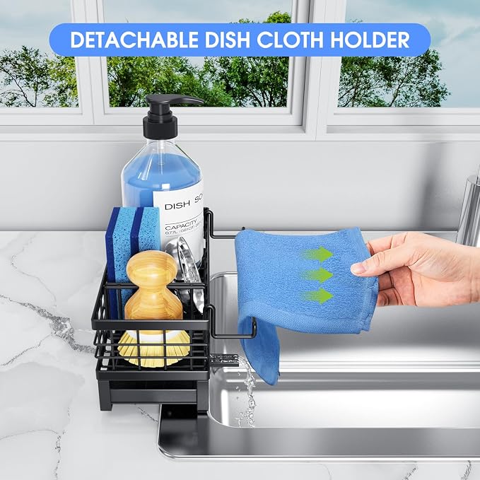 Metal Kitchen Sink Sponge Holder, Countertop Sink Caddy - Image 6