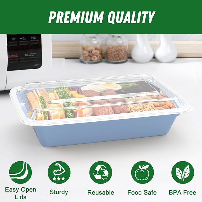 50 Pack 32 oz Meal Prep Containers - Image 3