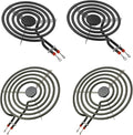 Upgrade MP22YA 4 Pack Electric Range Burner Element Unit Set Include 2 x MP21YA 8" Stove Burner & 2 x MP15YA 6" Stove Burner Element Fit for Frigi-daire Whirl-pool Ken-more Range Stove By Fetechmate