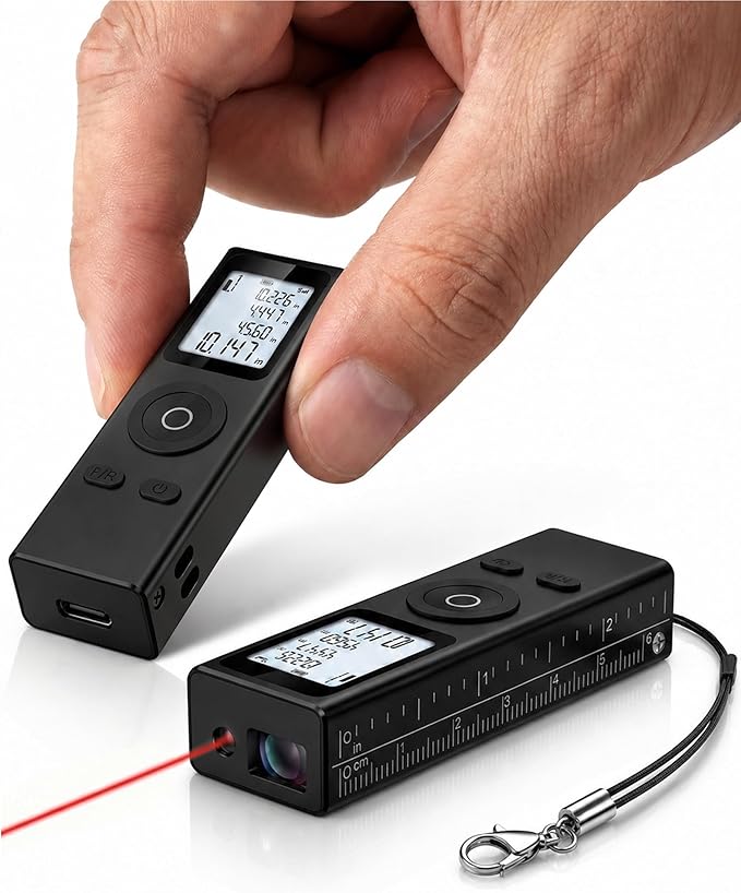 Cooper Ray Mini Laser Measuring Tool, Pocket Size Laser Tape Measure by CooperCases