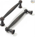 khtumeware 2 Pack 3-1/2 Inch(89mm) Oil Rubbed Bronze Cabinet Pulls Soild Vintage Bronze Kitchen Cabinet Handles Antique Bronze Kitchen Cabinet Hardware for Cupboard Drawer Handles Dresser Pulls