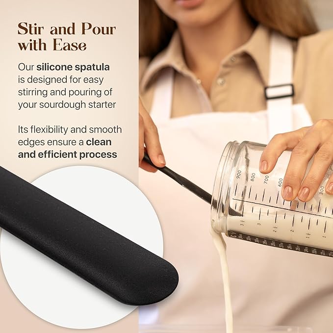 Sourdough Bread Baking Supplies and Starter Kit - Ultimate Bread Making and Sourdough Starter Kit with Proofing Baskets, 34oz Sourdough Jar, Bread Lame, Scrapers & Danish Whisk