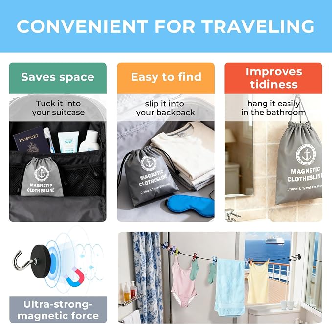 Magnetic Travel Clothesline - Image 6
