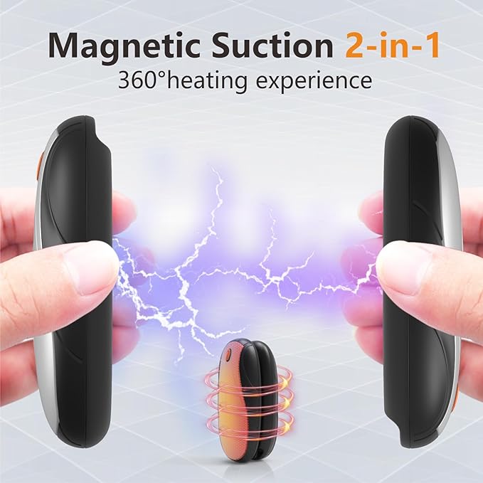 Hand Warmers Rechargeable 2Pack,14000mAh Electric Hand Warmers with Charging Case,Quick Charge Portable Heater,Gifts for Christmas,Winter,Outdoor,Camping,Hunting Accessories