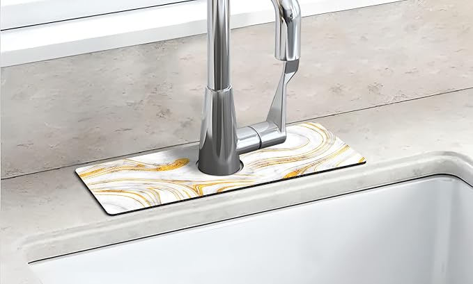 Kitchen Sink Splash Guard Faucet Mat Super Absorbent Fast Drying Mat Sink - Image 6