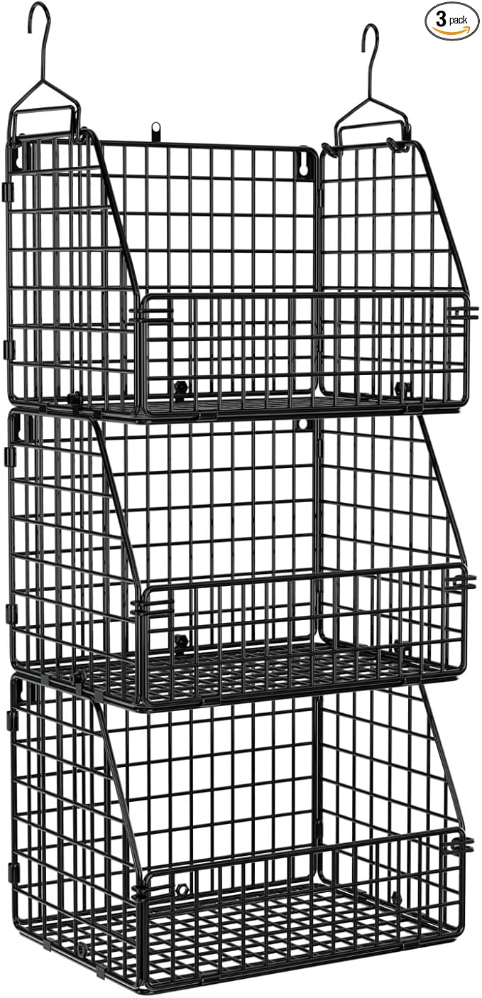 PUPPYCUTE Stackable Wire Storage Baskets by PUPPYCUTE