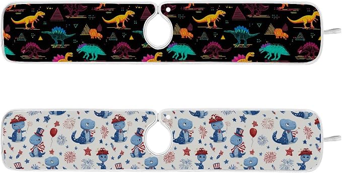 Blue Dinosaurs Fireworks 4th July Sink Mat - Image 3