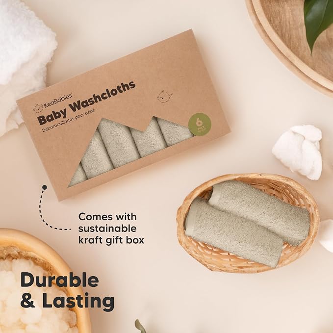 6-Pack Baby Washcloths, Soft Absorbent Washcloths - Image 7