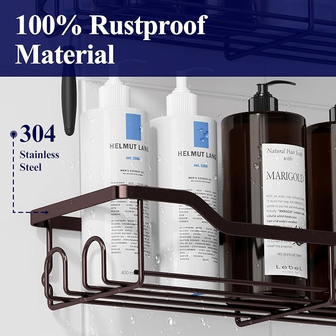 Kitsure Shower Caddy, Adhesive Shower Organizer - Image 3