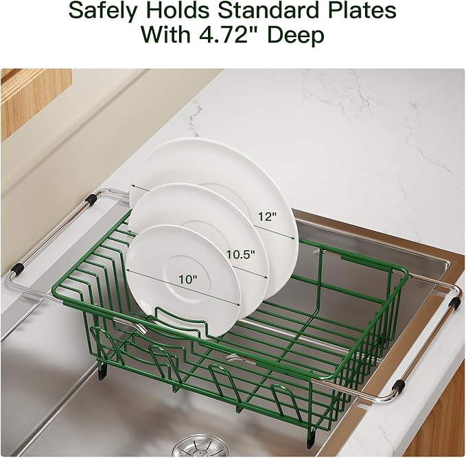 Green Dish Drying Rack Over The Sink - Image 8
