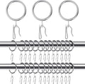 Qunclay 100 Set 1.65 Inch Metal Curtain Rings by Qunclay
