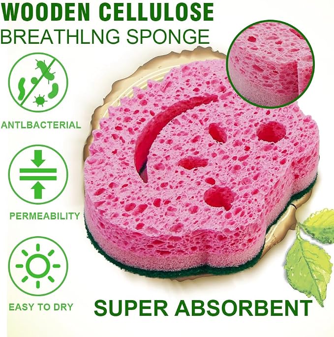 12 Pack Scrub Sponge, Bulk Sponges, Dual-Sided Multi-Functional Premium - Image 6