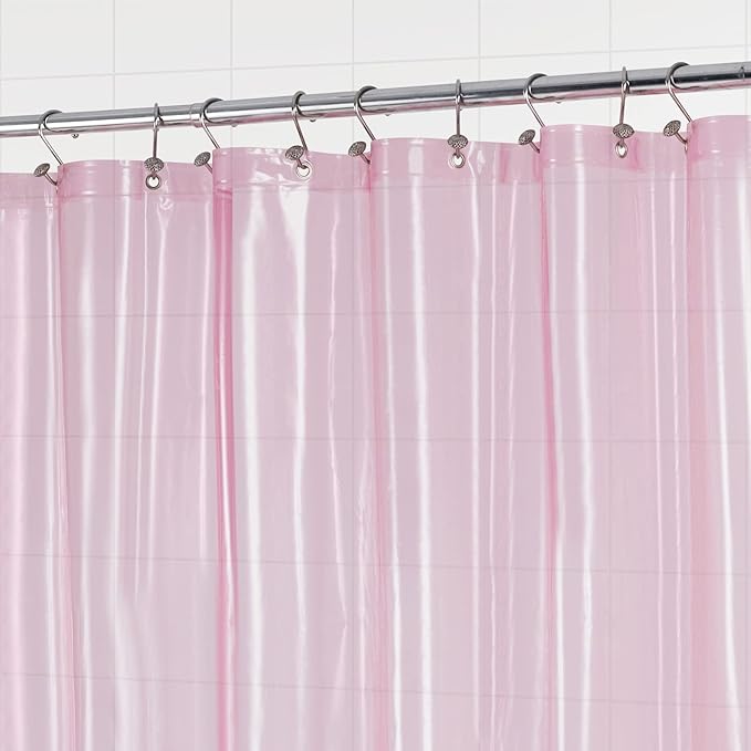 Barossa Design Clear Pink Shower Curtain Liner Standard Size - Image 4