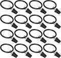 16 Pack Curtain Rings with Clips, Window Clip Rings Black Curtain Hooks Hangers by Azmoncy