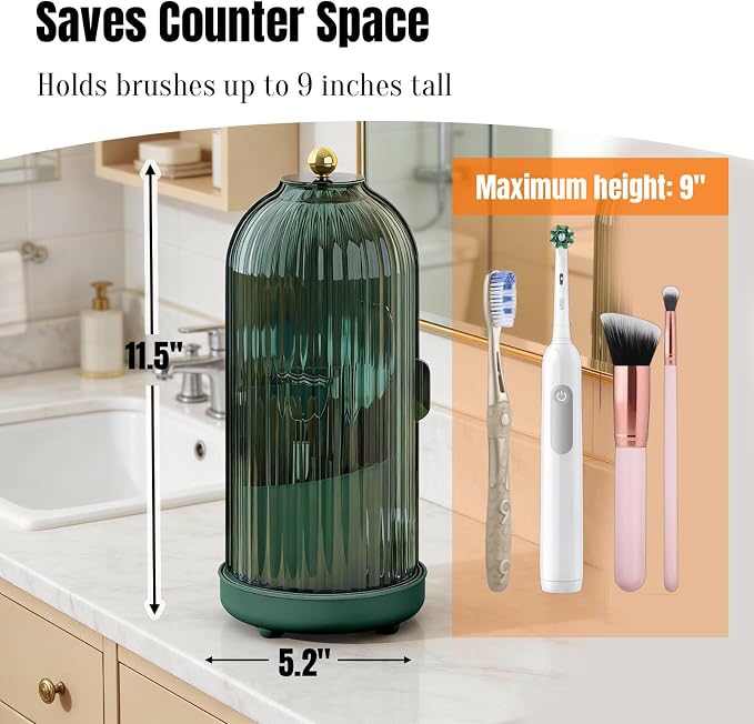 JEESA Dustproof Toothbrush Holder Organizer - Image 7