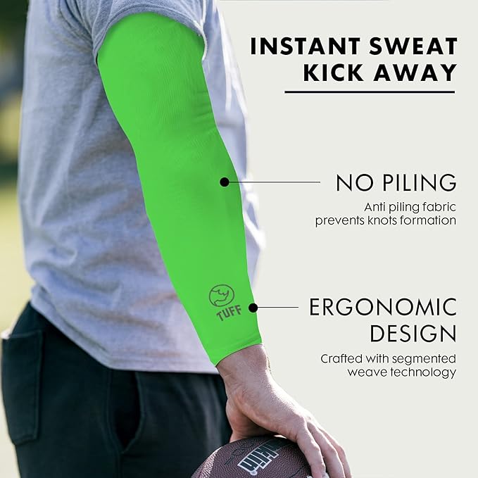 TUFF Compression Cooling Arm Sleeves - UPF 50 Arm Sleeves for Men & Women…