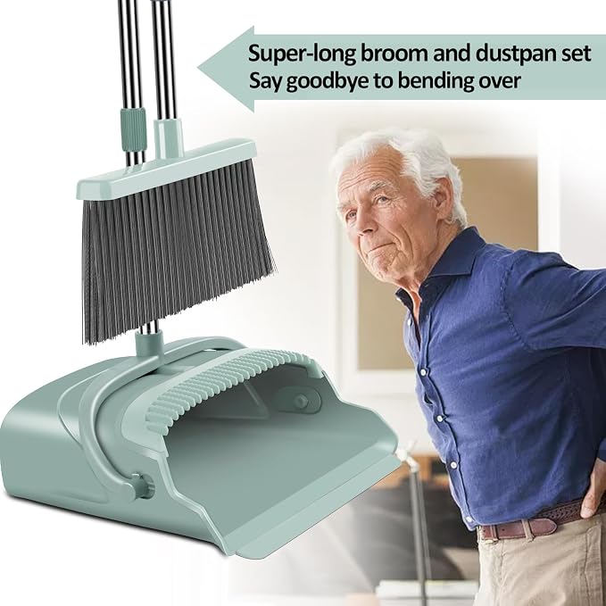 Upgrade Broom and Dustpan Set, Large Size and - Image 4