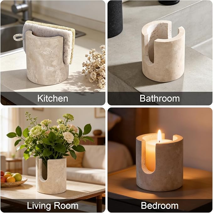 Natural Travertine Sponge Holder - Image 7