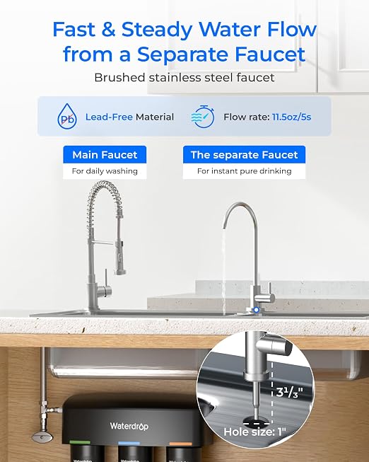 Waterdrop TSB-UF 0.01 μm Ultra Filtration Under Sink Water Filter System | - Image 4