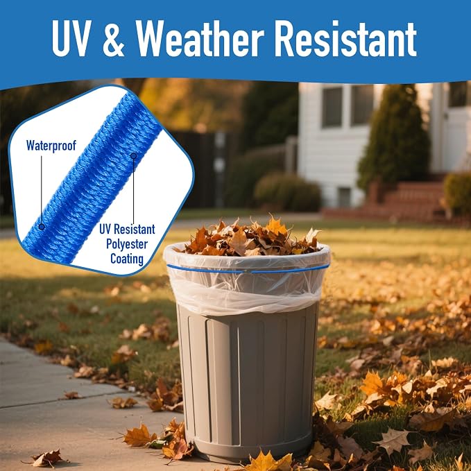 Garbage Can Rubber Bands, Heavy-Duty Garbage Bag Holder - Image 4