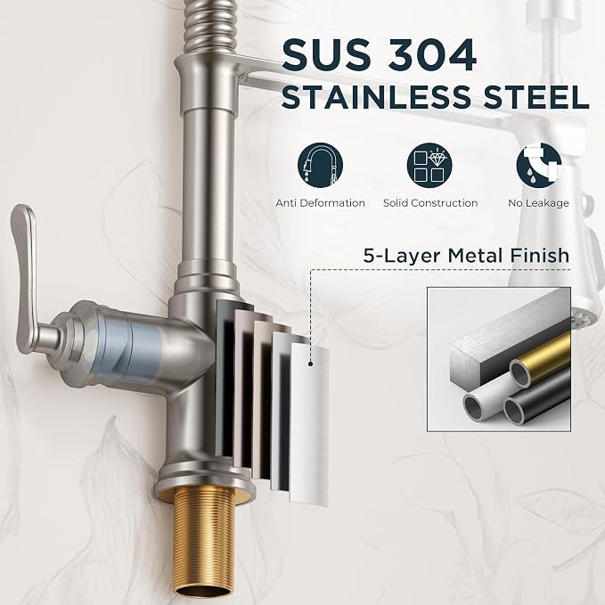 FORIOUS Rustic Kitchen Faucet - Image 6