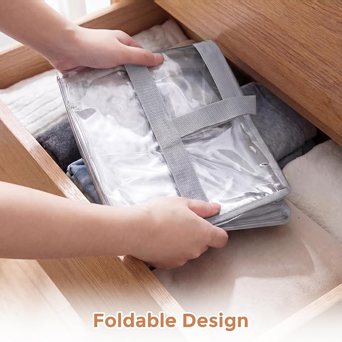 4 Pack Clear Storage Bags for Clothes, 45L Closet Organizers and Storage | - Image 5
