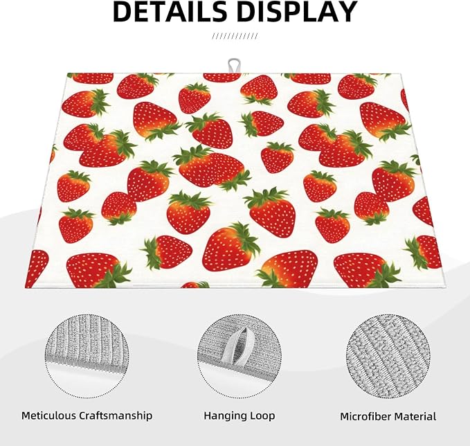 Cute Strawberry Dish Drying Mat - Image 3