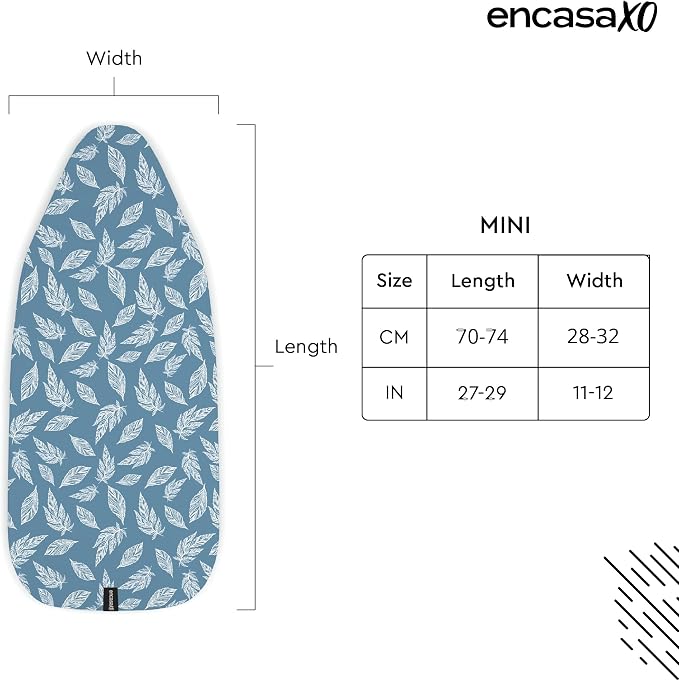 Encasa XO Ironing Board Cover and Pad, Thick Felt 28"x12" - Image 2